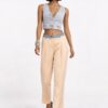 Denim Crop Yelek