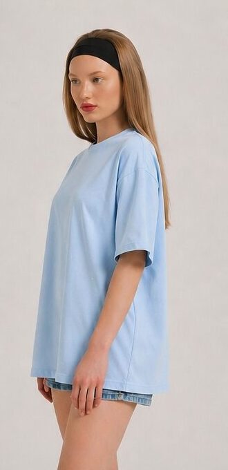 Bebe Mavisi Oversize T-Shirt