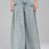 Açık Mavi Elephant Jean Geniş Paça Denim Pantolon