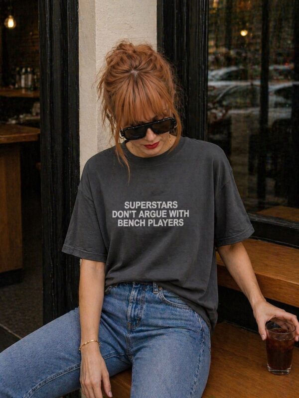 Siyah Yazı Baskılı Oversize Kadın T-Shirt