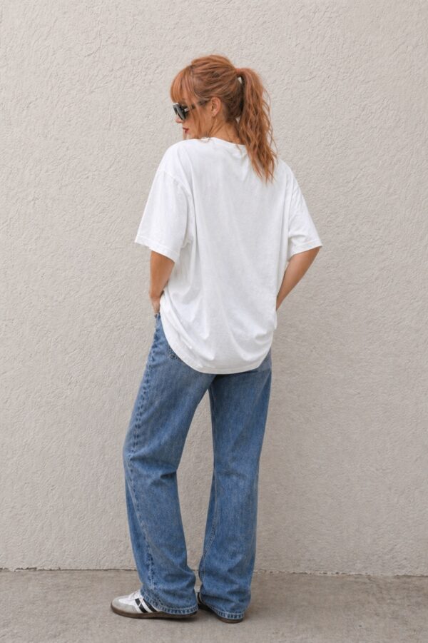 Beyaz Oversize Basic T-Shirt