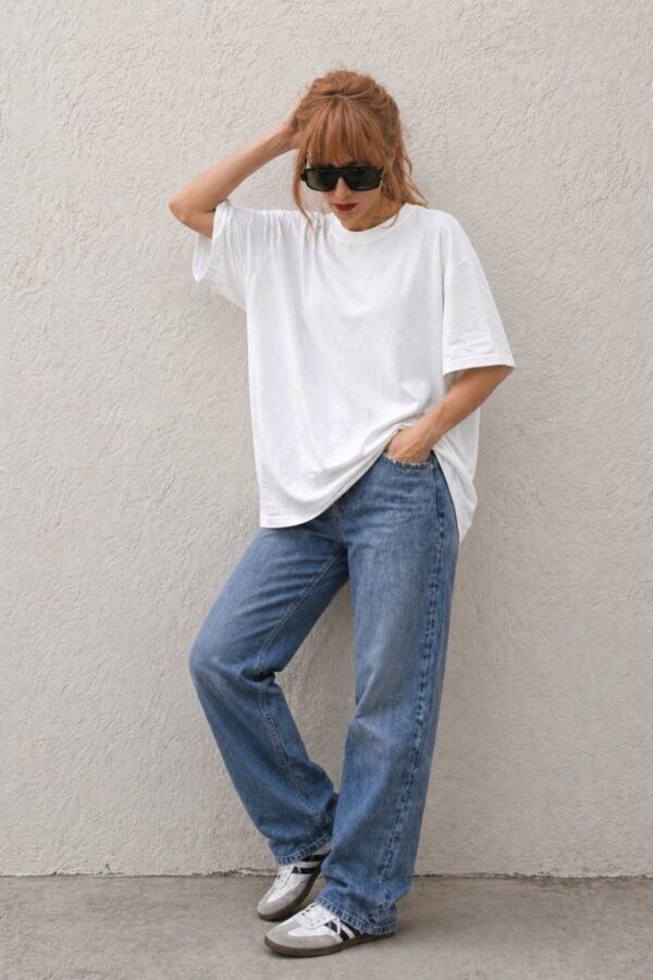 Beyaz Oversize Basic T-Shirt