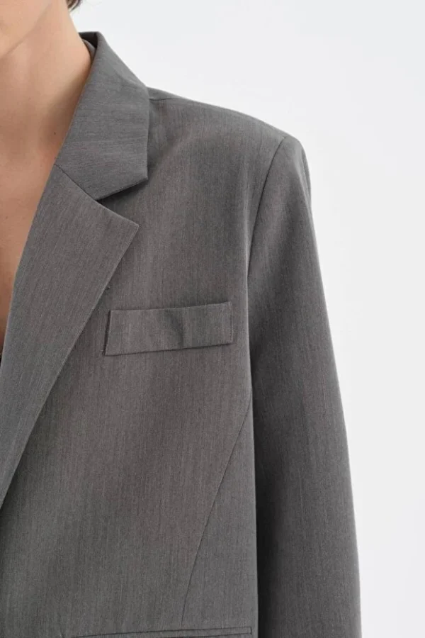 Gri Blazer Ceket Kadın