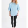 Bebe Mavi Oversize Truvakar Kol T-Shirt