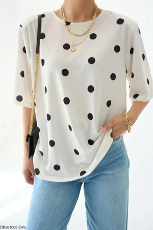Puantiyeli Oversize T-shirt