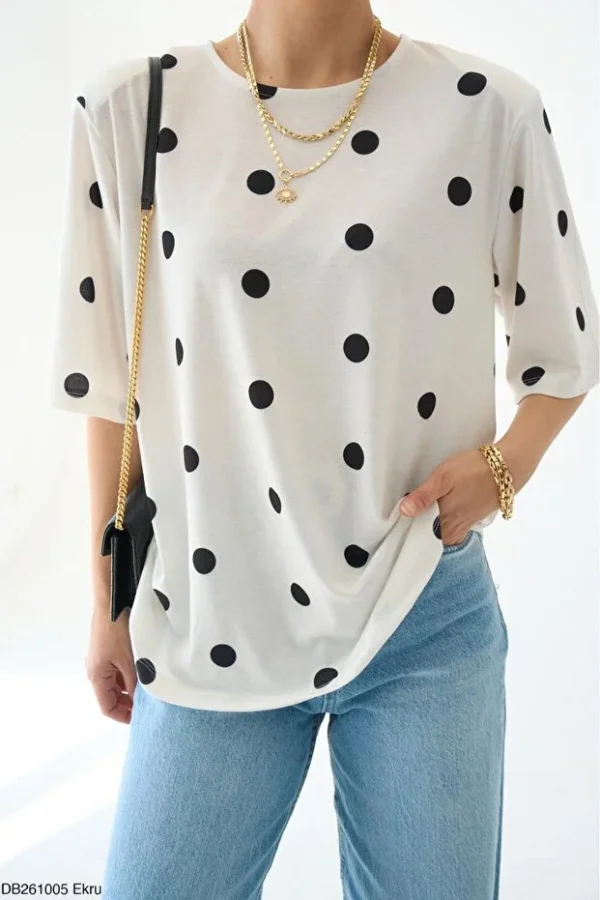 Puantiyeli Oversize T-shirt