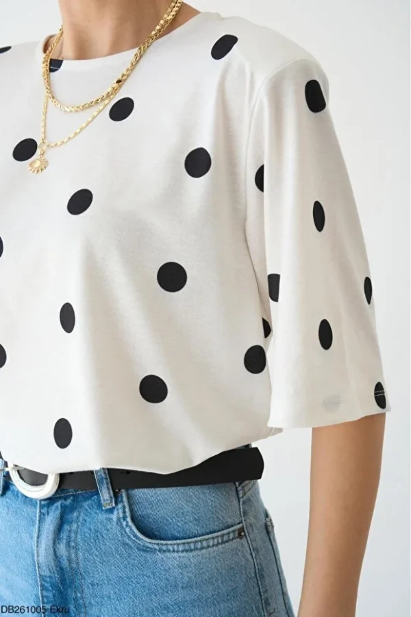 Puantiyeli Oversize T-shirt