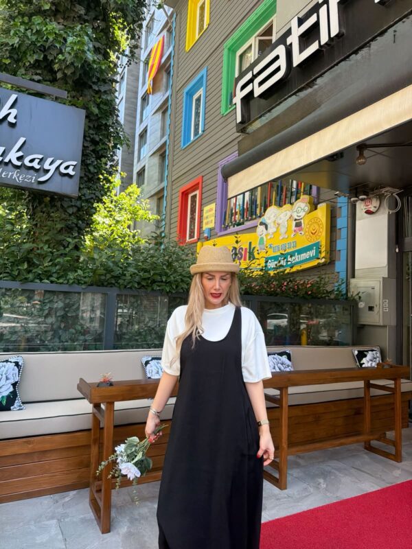 T-Shirtli Maxi Elbise