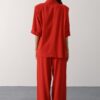 Kırmızı Yarım Kol Oversize Ceket
