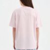 Pembe Boncuk İşlemeli Oversize T-shirt