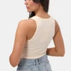 Krem Zımba Yakalı Body